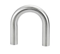 Tubo di scarico a U in acciaio inossidabile a 180 gradi, finitura lucida, spessore parete tubo a gomito 304SUS 1,5 mm, 1 pezz0(38mm)