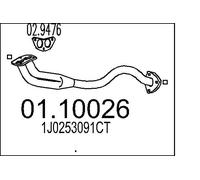 Tubo di scarico anteriore per silenziatore centrale 01.10026 MTS per SKODA