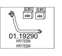 Tubo di scarico anteriore per silenziatore centrale 01.19290 MTS per MITSUBISHI