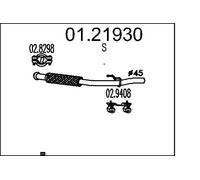 Tubo di scarico anteriore per silenziatore centrale 01.21930 MTS per PEUGEOT