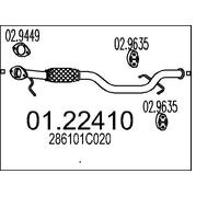 MTS 01.22410 Tubo gas scarico