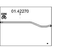 Tubo di scarico anteriore per silenziatore centrale 01.42270 MTS per PEUGEOT