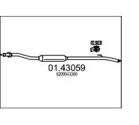MTS 01.43059 Tubo gas scarico per RENAULT Thalia I (LB) THALIA II (LU1/2)