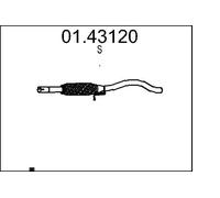 Tubo di scarico anteriore per silenziatore centrale 01.43120 MTS per FIAT
