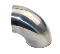 Tubo di Scarico Auto 1pcs Gomito in acciaio inox 90°Gomito angolare 1,5 mm di spessore 51/54/57/63/76 mm Tubo di collegamento tubo di scarico saldato(57mm x 1.5mm)
