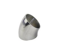 Tubo di Scarico Auto Gomito Saldato Di Testa 51 Mm 57 Mm 63 Mm 76 Mm OD 304 Acciaio Inossidabile Saldato Gomito A 45 Gradi Lucidato(38mm x 1.5mm)