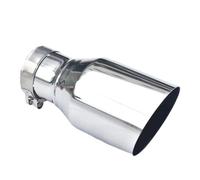 Tubo Di Scarico Auto Terminale Di Scarico Da 2,5" Ingresso 4" Lunghezza 7, In Acciaio Inossidabile, A Tubo Di Punta Del Silenziatore(IN63-OUT76MM)