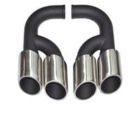 Tubo di Scarico Auto Terminale Di Scarico Quadruplo Per Cayenne Per 958 92A V6 V8 2011-2014 Tubo Posteriore Marmitta(Silver A Long)