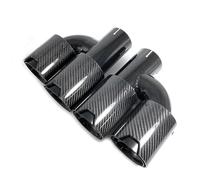 Tubo di Scarico Coppia H Doppio Nero Lucido Terminale Di Scarico Marmitta Tubo Per BMW Per M2 Per M3 Per M4 Per M5 Universale(ID 51MM-OD 93MM)