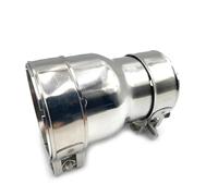 Tubo Di Scarico Da 1 Pezzo Tubo In Acciaio Inossidabile 304 Adattatore Dritto Riduttore Dimensioni Manicotto Marmitta Generale Con Morsetto Tubo Di Scappamento(51MM-54MM)