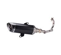 tubo di scarico della moto Set completo di tubi di scarico modificati compatibili con FORZA 300 2021(Black faux carbon head)