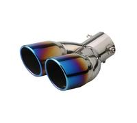 Tubo di scarico dell'auto Auto Silenziatore di Scarico per Coda Uscita per Tubo Posteriore Punta per Ugello Doppio Refit End Trim Parti Automobili(73mm Blue)