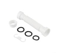 Tubo di scarico flessibile per lavello con adattatore per lavello da cucina e bagno, sifone regolabile da 1-1/4" e 1-1/2", tubo corrugato estensibile da 20-80 cm, a prova di perdite