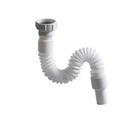 Tubo di scarico flessibile per lavello da cucina, filettatura interna, 45 mm, tubo telescopico regolabile da 300 a 700 mm, in polipropilene, anti-intasamento, flusso fluido per lavabo e impianti