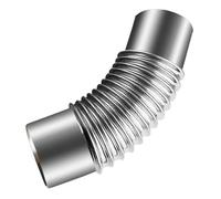 Tubo Di Scarico for Stufa In Acciaio Zincato - Scarico A Gomito Flessibile Da 45 Gradi for Stufe A Legna, Sistema Di Ventilazione for Rivestimento Camino(180mm)