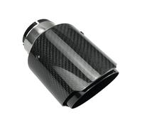 Tubo Di Scarico In Acciaio Inossidabile Nero Lucido Per Modifica Universale Auto In Fibra Di Carbonio Per Terminali Di Coda Marmitta Terminale Scarico Auto(In60-Out89mm)