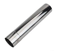 Tubo di scarico in acciaio inox, diametro esteso, resistente al calore, resistente alla ruggine, robusto, accessorio per stufa a legna e all'esterno, installazione di ricambio, colore argento, 1 pezzo