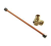 Tubo di scarico in alluminio rame da 200 mm con valvola di ritegno in lega di zinco a 3 porte per parti del compressore d'aria, filettatura G1/8 standard