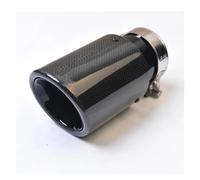 Tubo Di Scarico Per Auto 1PC Tubo Di Scarico Nero Con Bordo Smussato In Acciaio Inossidabile Riccio Lucido In Fibra Di Carbonio Tubo Di Scappamento(54-101mm)