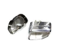 Tubo Di Scarico Per Auto Per BMW Per X3 G01 Per X4 G02 2022 Scarico Quadrato In Acciaio Inox Marmitta Nera Collettore Di Scarico Saldato Ugello Tubo Di Scarico Auto(Silver)