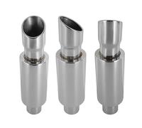 Tubo Di Scarico Per Auto PER Sistemi Scarico Universali Per Auto Marmitta Terminale Scarico Argento Tubo Acciaio Inox Terminale Scarico Dritto