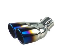 Tubo Di Scarico Per Auto Per Tubo Di Scarico Universale, Marmitta In Acciaio Inox, Tubo Di Scarico A Doppia Uscita, Accessori Per La Modifica Della Gola Curva Tubo Di Scarico Auto(Blue)