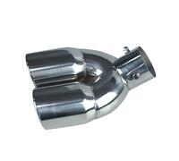 Tubo Di Scarico Per Auto Per Tubo Di Scarico Universale, Marmitta In Acciaio Inox, Tubo Di Scarico A Doppia Uscita, Accessori Per La Modifica Della Gola Curva Tubo Di Scarico Auto(Silver)