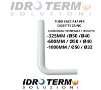 TUBO DI SCARICO PER CASSETTA WC ESTERNA ZAINO COLORE BIANCO TUBO CACCIATA