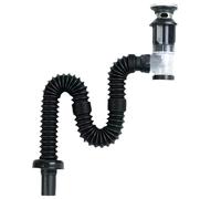 Tubo di scarico per lavabi da bagno - Tubo di scarico adatto per lavabo, tubo di scarico silenzioso per lavabo, tubo di scarico anti-intasamento per bagno, camper, cucina