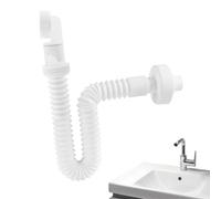 Tubo di scarico per lavabo da bagno - Lavabo o regolabile, sifone per impermeabile per uso, doccia, giardino, bagno, lavatrice e campeggio