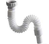 Tubo di scarico per lavello da cucina, tubo telescopico flessibile con filettatura interna da 45 mm, tubo regolabile in materiale PP per impianti idraulici domestici