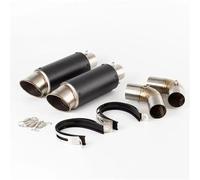Tubo di Scarico per Moto per Ducati 950 Hypermotard 950 2019 2020 2021 2022 2023 2024 Slip On Moto Doppio Collegamento Tubo di Scarico Marmitta(Silver)