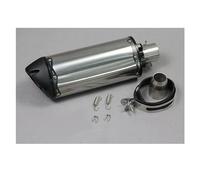 Tubo di Scarico per Moto Per Z1000 R1 Per GSR750 Per MT09 R6 CBR 51mm Tubo Di Scarico Moto In Fibra Di Carbonio USA Due Fratelli Silenziatore CNC In Acciaio Fuga Moto(Nero)