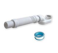 Tubo di scarico per vasca da bagno, piatto a basso profilo, 1 1/2 P, tubo di scarico flessibile autoportante per vasca da bagno