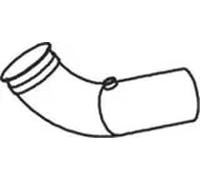 Tubo di scarico posteriore 68624 DINEX