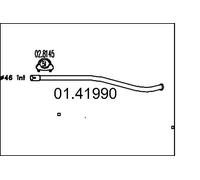 Tubo di scarico posteriore per silenziatore posteriore 01.41990 MTS per CITROËN