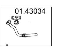 MTS 01.43034 Tubo gas scarico