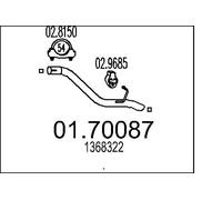 MTS 01.70087 Tubo gas scarico