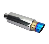 Tubo Di Scarico Silenziatore 2,5 Pollici 63 Mm Punta Universale Per Auto Da Corsa Sportive Modificate Turbo Sound Boost Tuning Tubo Di Scappamento(Plate Blue)