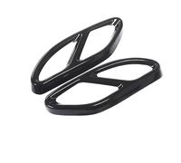 Tubo Di Scarico Silenziatori Copertura Paraurti Posteriore Cilindro Tubo Scarico Copertura Per Mercedes Per Benz Classe GLC X253 Classe GLE 2016-2019(Black)