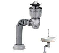 Tubo di scarico telescopico, tubo flessibile di scarico del lavandino - Tubo di scarico estensibile anti-odore - Tubo di scarico del lavandino regolabile, connessione senza cuciture per WC e sala