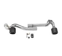 Tubo di Scarico Terminale Di Scarico Doppio Per BMW Per E90 E92 320i 318i Up 325i Look, Terminale Di Scarico In Acciaio Inossidabile(Look in carbonio)