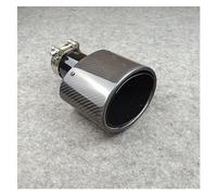 Tubo di Scarico Terminali Scarico Ovali Inclinati Carbonio Nero Silenziatore Lucido Terminale Scarico Tubi Marmitta Universali Carbonio Finiture Terminali Scarico Terminale Di Scarico (Size : Inlet 7