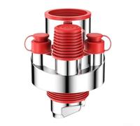 Tubo di scarico triplo per lavello da cucina, collettore fognario in ABS e silicone con guarnizione magnetica, compatibile con PVC da 50/75 mm per lavastoviglie e purificatore d'acqua