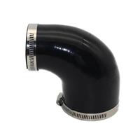 Tubo di silicone per tubo di aspirazione dell'auto Tubo flessibile di aspirazione del filtro dell'aria intrecciato in silicone, connettore di accoppiamento a 90 gradi for turbo intercooler universale,