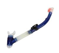 Tubo di snorkel secco in PVC Silicone facile respiro luminoso Swimming Snorkel Tube per gli appassionati di immersioni per gli attrezzi da snorkeling professionale Equipaggiamento (Blu (silicone))