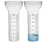 Tubo di sostituzione del calibro di pioggia 2 pcs a prova di congelamento del tubo di indicatore di pioggia con segni trasparenti da 35 mm calibri aperti a forma di imbuto per cortile, acqua da giard