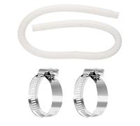 Tubo di sostituzione della pompa piscina 150 cm con 2 PCS Set adattatore pinze Flessibile Durabile Leggero per piscine sopra terra Mantenere la pulizia