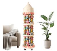 Tubo Di Stoccaggio Degli Animali Imbottiti - Peluga Tubo Giocattolo | Organizzatore Di Animali Di Peluche | Organizzatore Di Peluche Trasparente Di Grande Capacità Con Ruote, A Prova Di Polvere Per La
