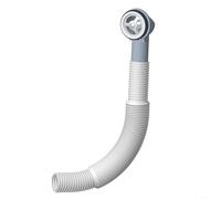 Tubo di troppopieno rotondo per lavabo, 41 x 41 mm, in plastica ABS, testa di troppopieno regolabile in altezza collegamento verticale orizzontale per cucina, bagno, casa, hotel, centro commerciale